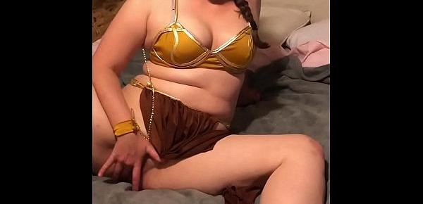  Homemade star wars parody slave leia and han solo hook up at Halloween party